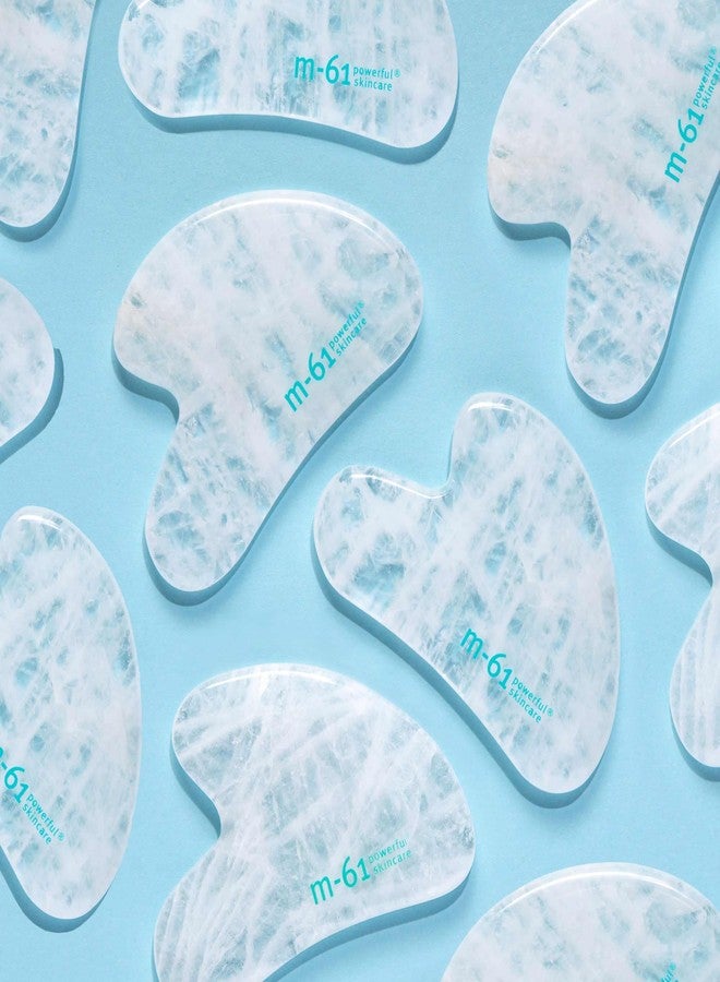 m-61 Clear Quartz Gua Sha | Facial Massage Tool To Stimulate Circulation, Decrease Inflammation. 100% Hand-Carved Natural Clear Quartz Stone. - Image 5